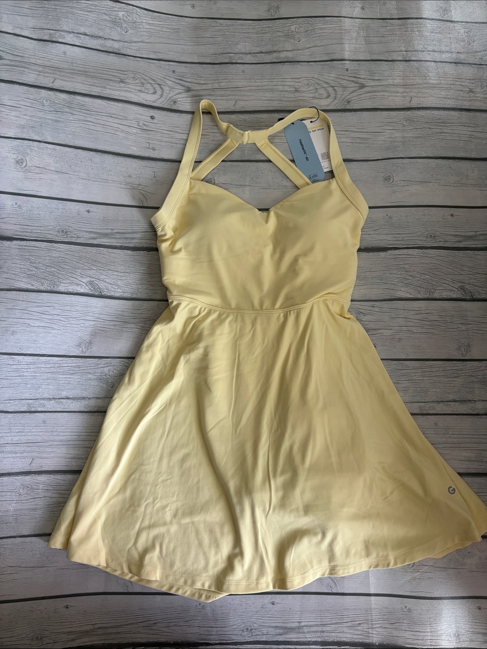 Glowmode Light Yellow Fit-and-Flare Active Dress